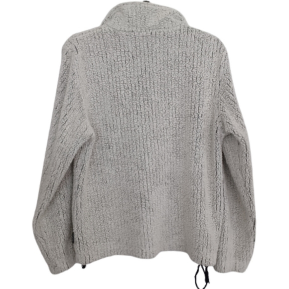 CANYON Women's Sports Athleisure Neutral Sherpa Fleece Pullover Sweater Top Coat - Picture 2 of 11